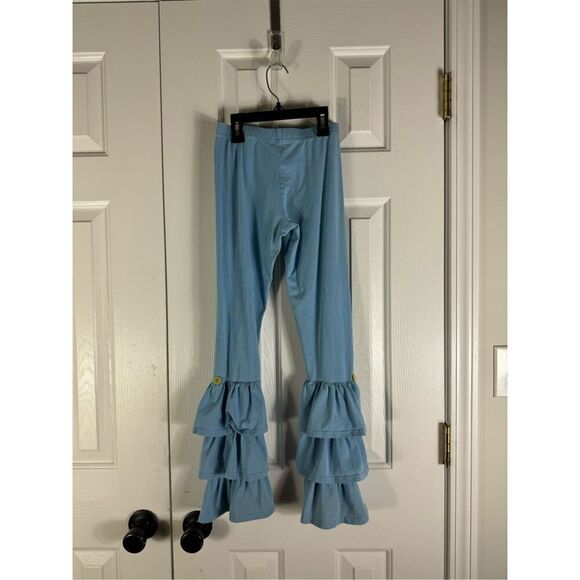 Matilda Jane Girls Blue Ruffle Pants Size 12 - Picture 2 of 3